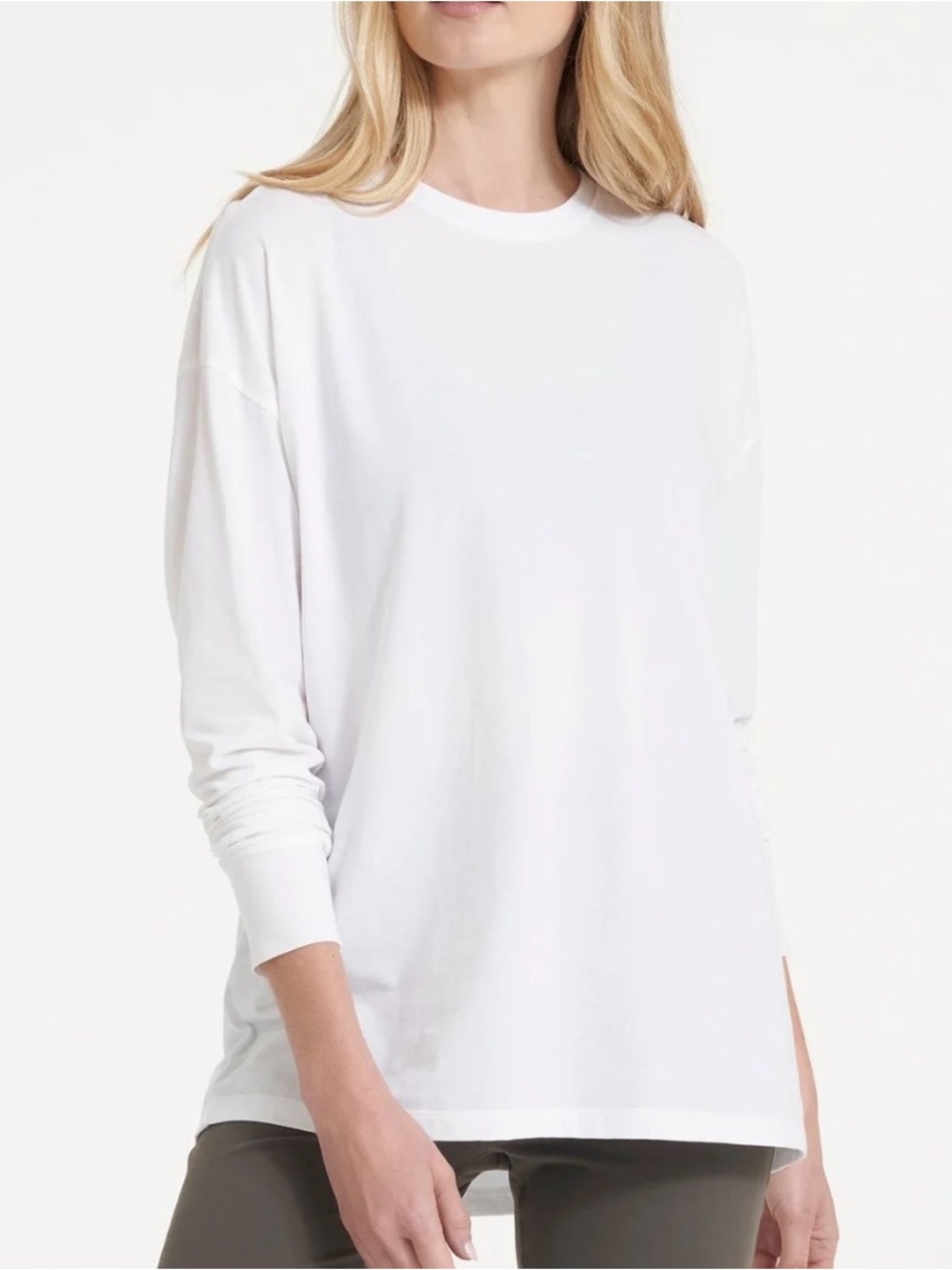 Vuori White Featherweight Long Sleeve Crewneck Tee S NWOT